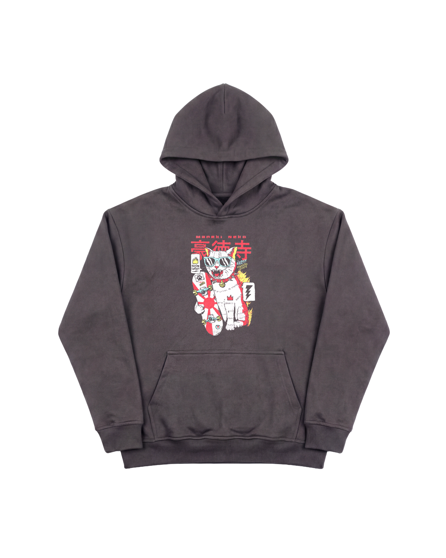 Good Lucky Hoodie 410 Gris Oscuro Cubica