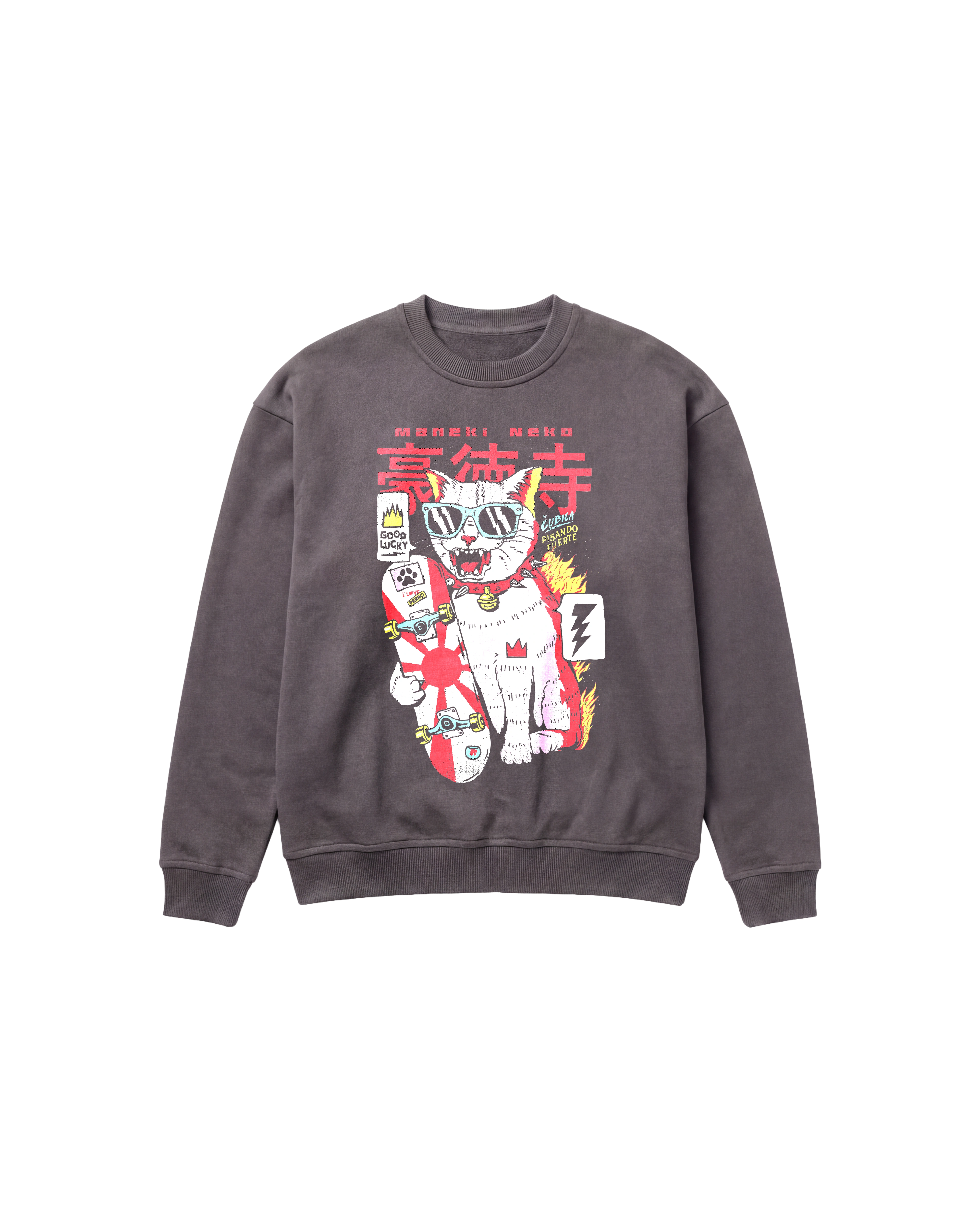 Good Lucky Sweatshirt 410 Gris Oscuro Cubica