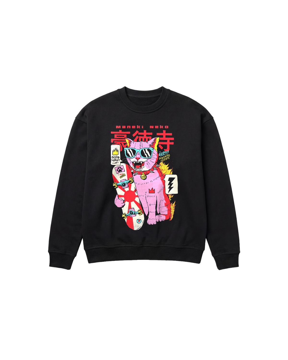 Good Lucky Sweatshirt 410 Negro Cubica