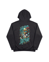 Hipster Bear Hoodie 410 Negro Cubica