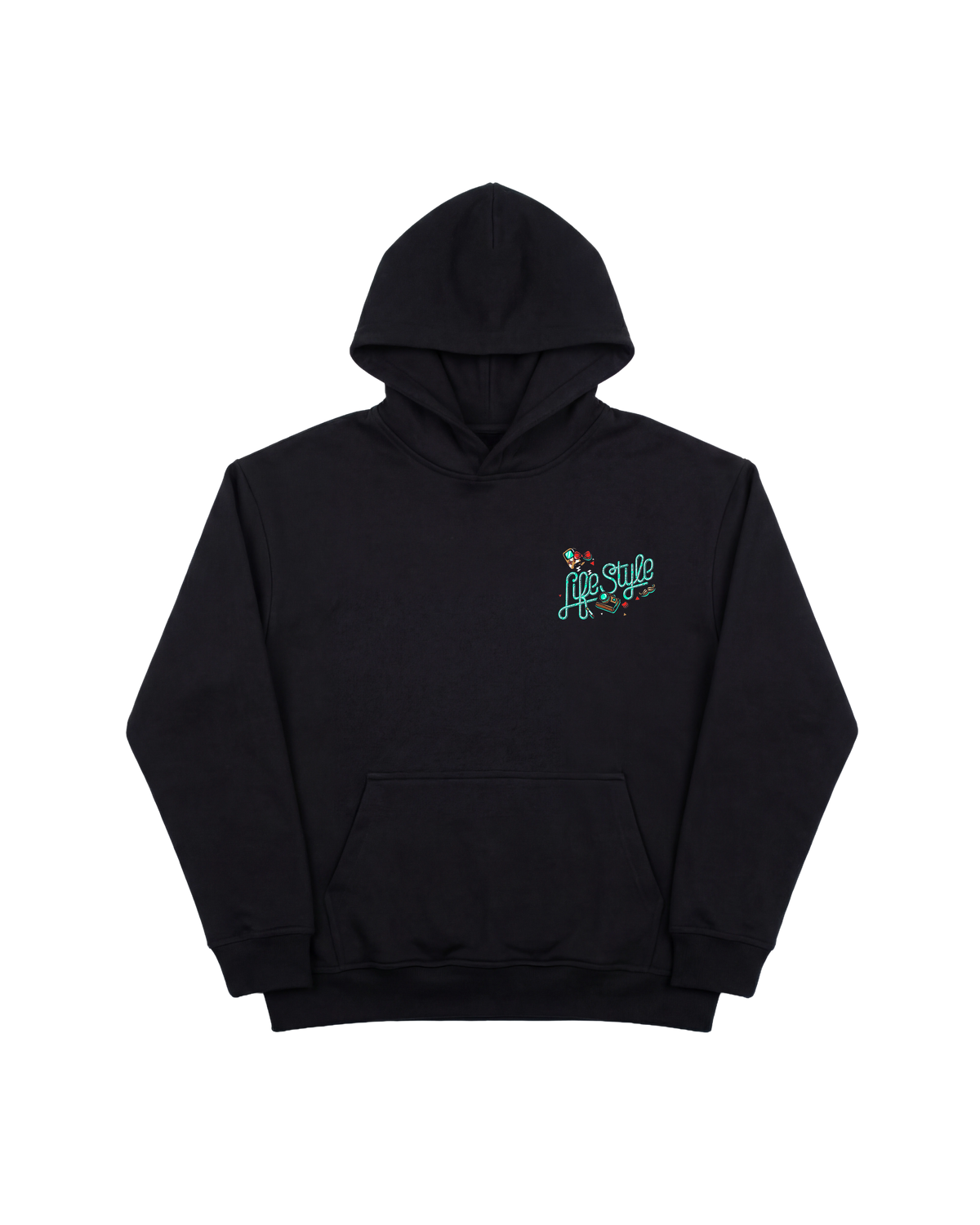 Hipster Bear Hoodie 410 Negro Cubica