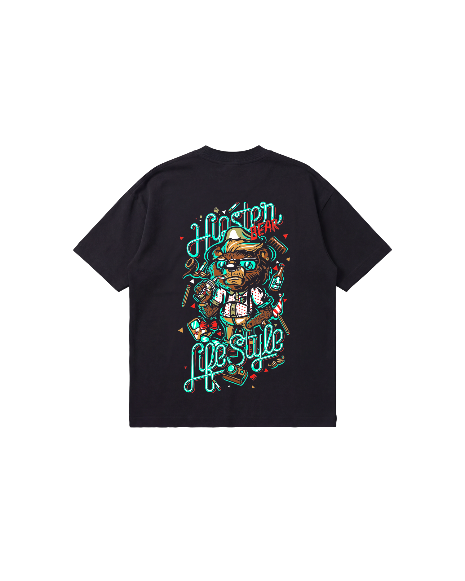 Hipster Bear Semi Oversize 250 Negro Cubica