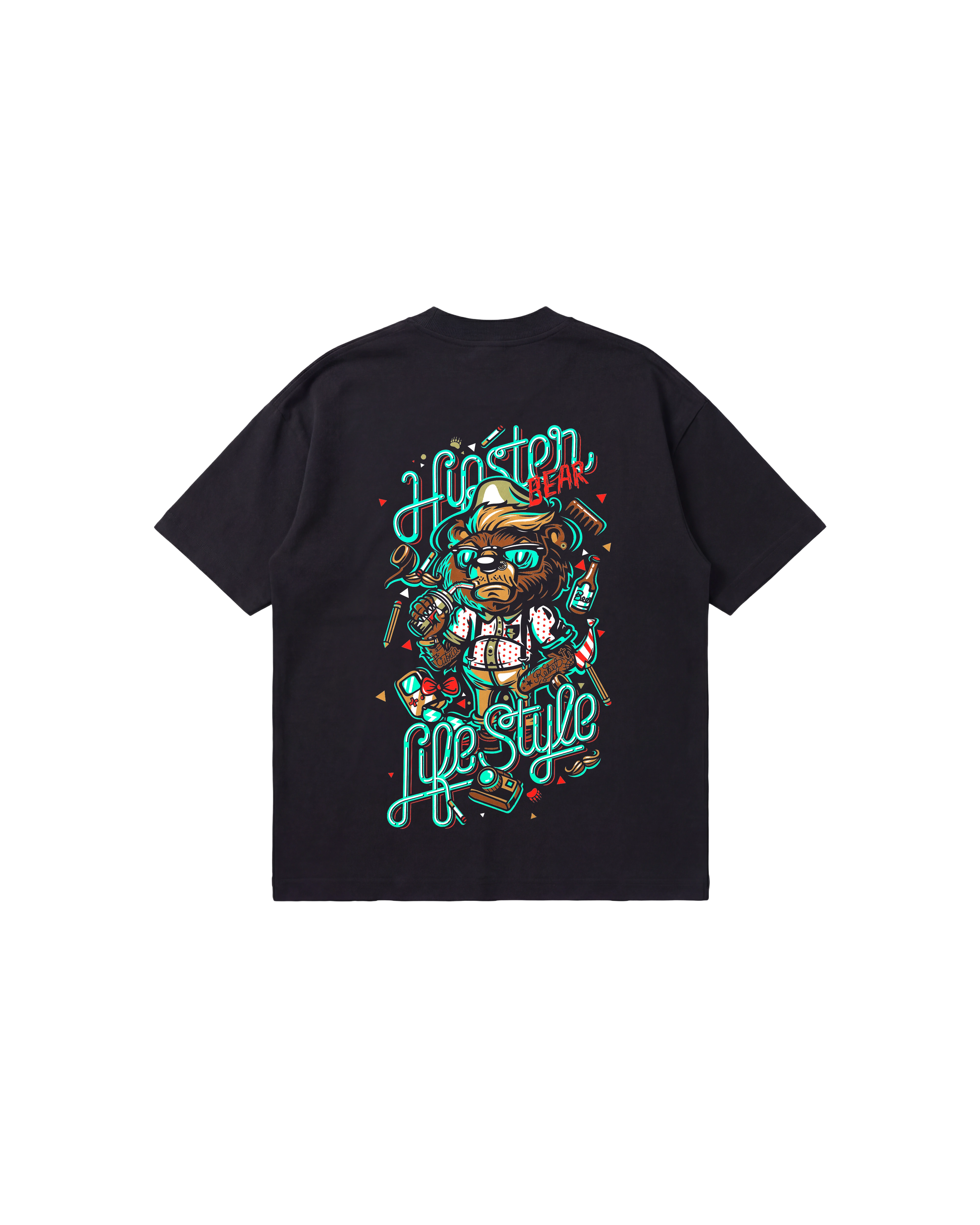Hipster Bear Semi Oversize 250 Negro Cubica