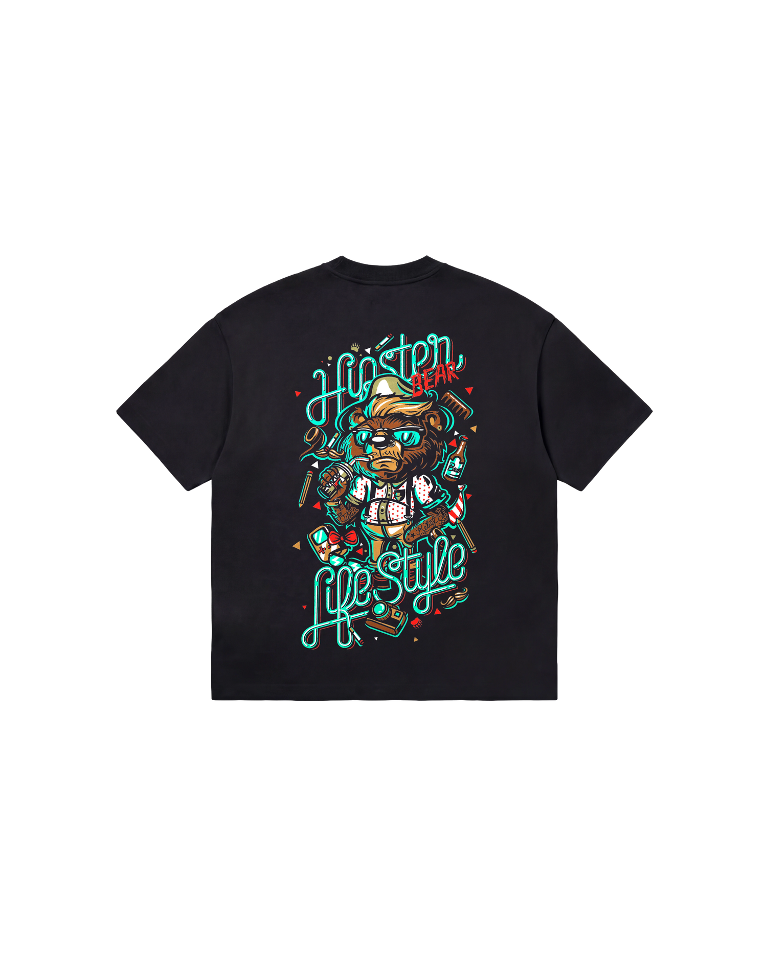 Hipster Bear Semi Oversize 310 Negro Cubica