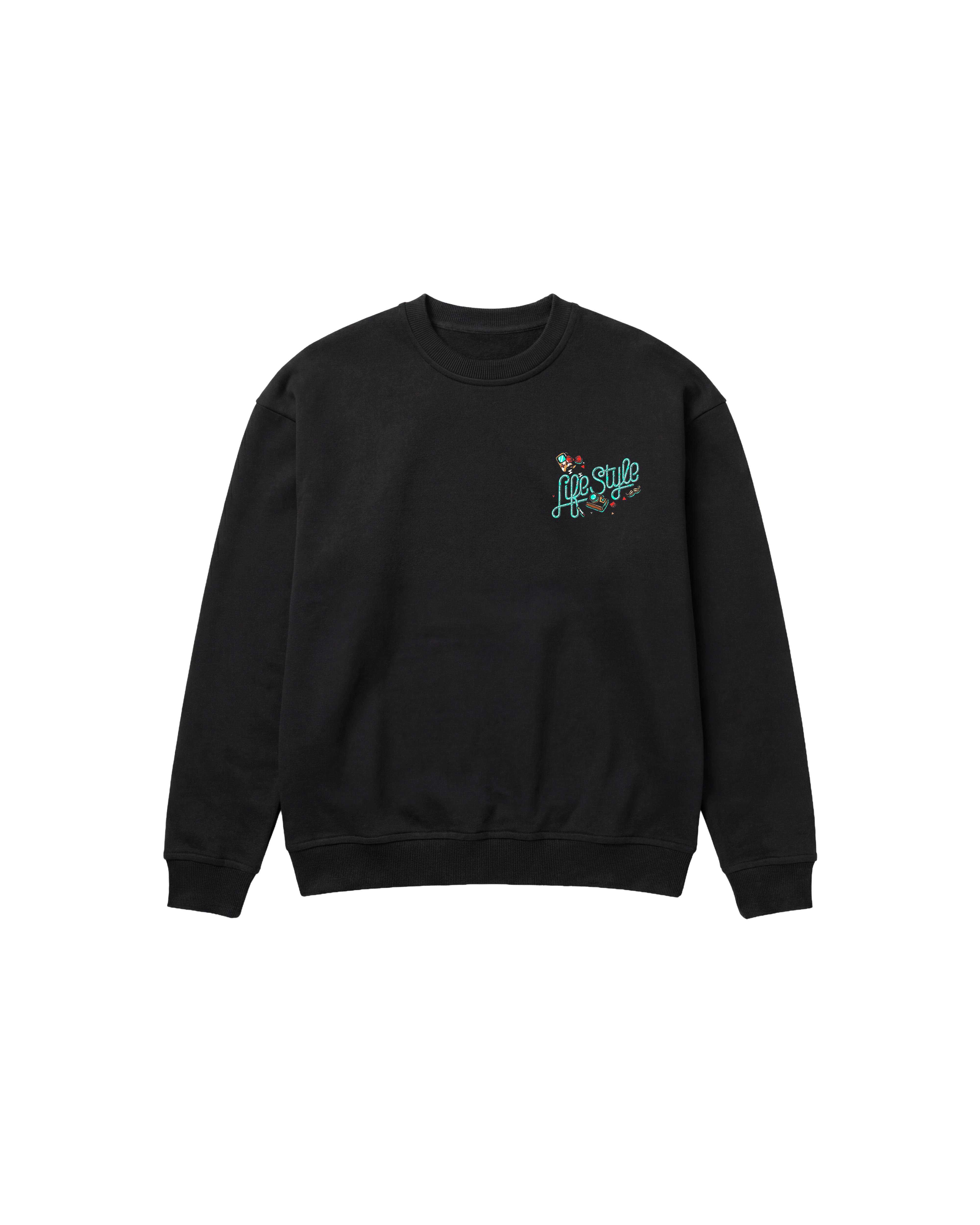 Hipster Bear Sweatshirt 410 Negro Cubica