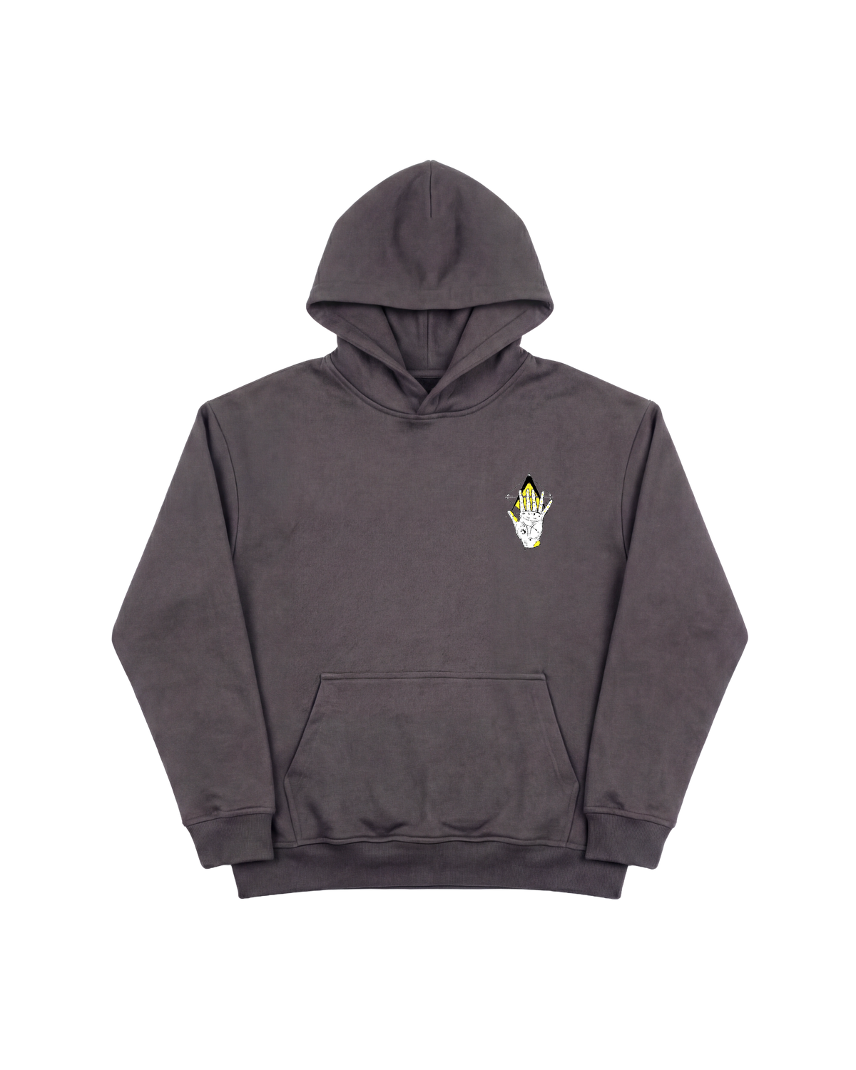 Ilumminati Hand Hoodie 410 Gris Oscuro Cubica