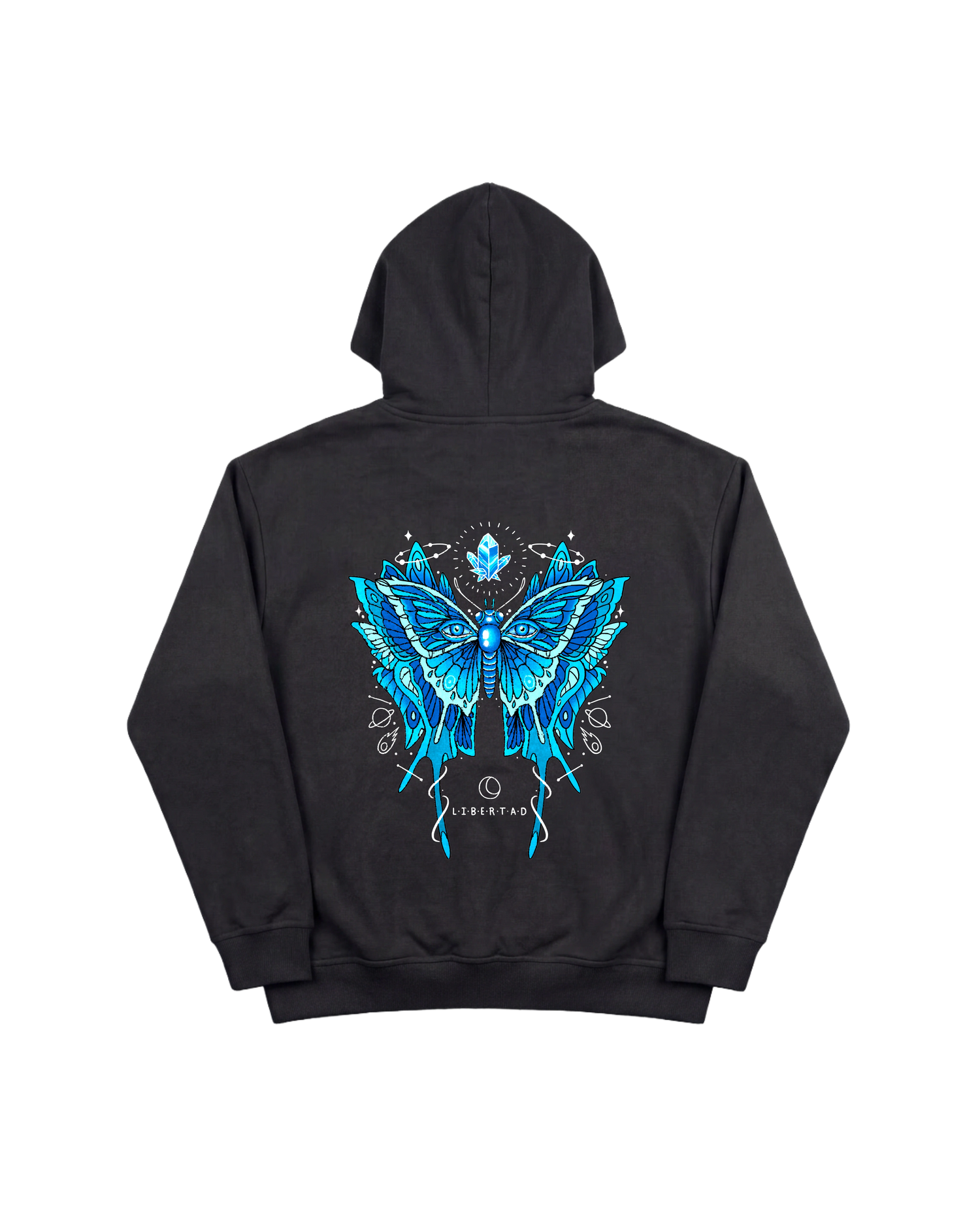 Libertad Mariposa Hoodie 410 Negro Cubica