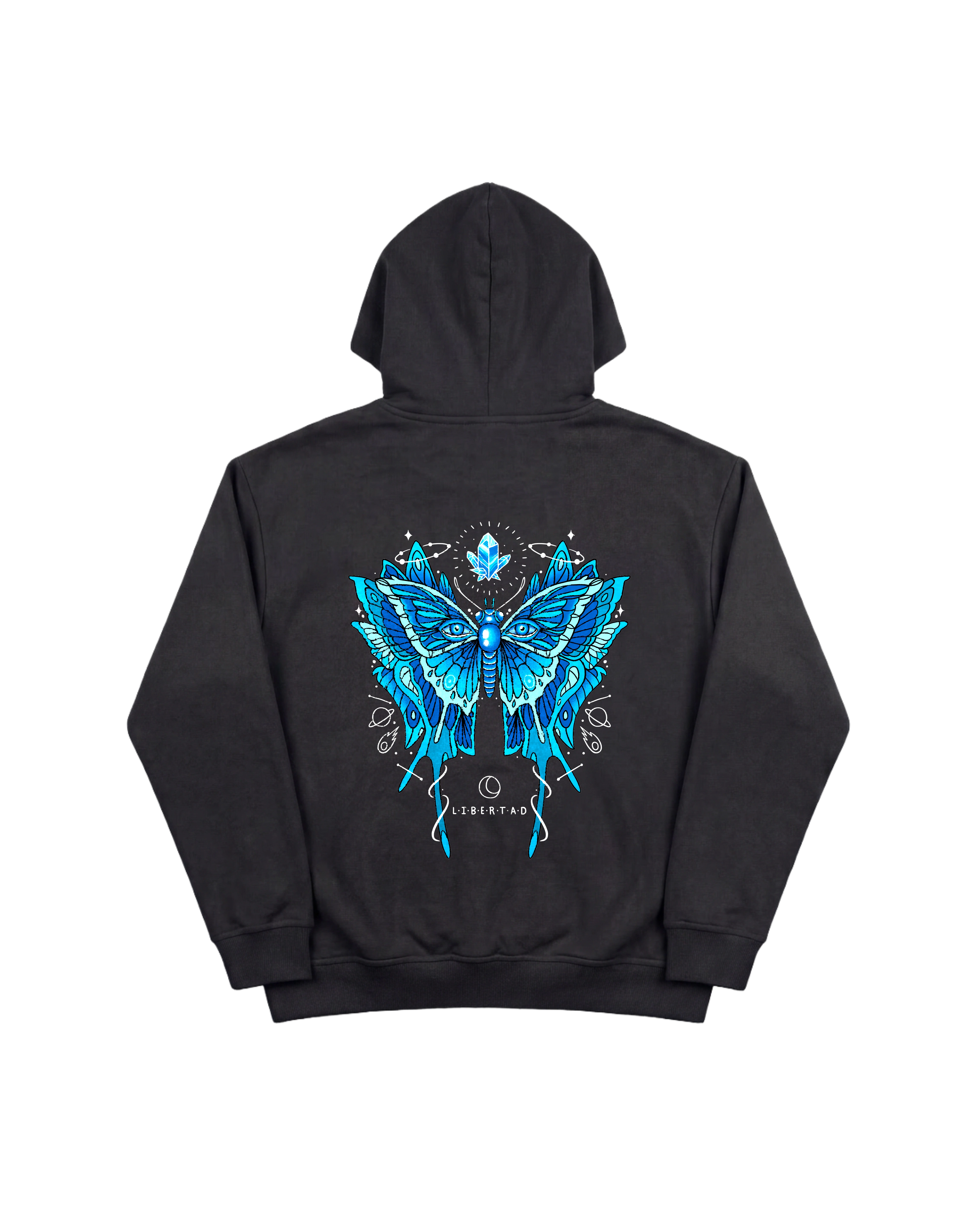 Libertad Mariposa Hoodie 410 Negro Cubica