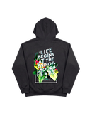 Life Begins Hoodie 410 Negro Cubica