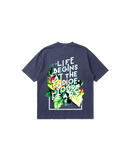 Life Begins Semi Oversize 250 Indigo Cubica