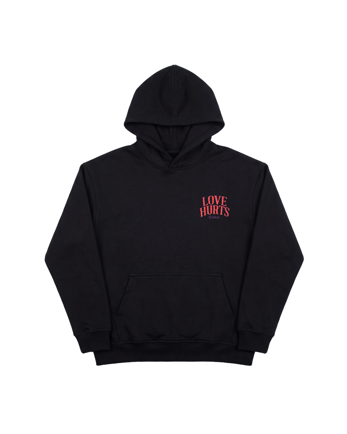 Love Hurts Hoodie 410 Negro Cubica