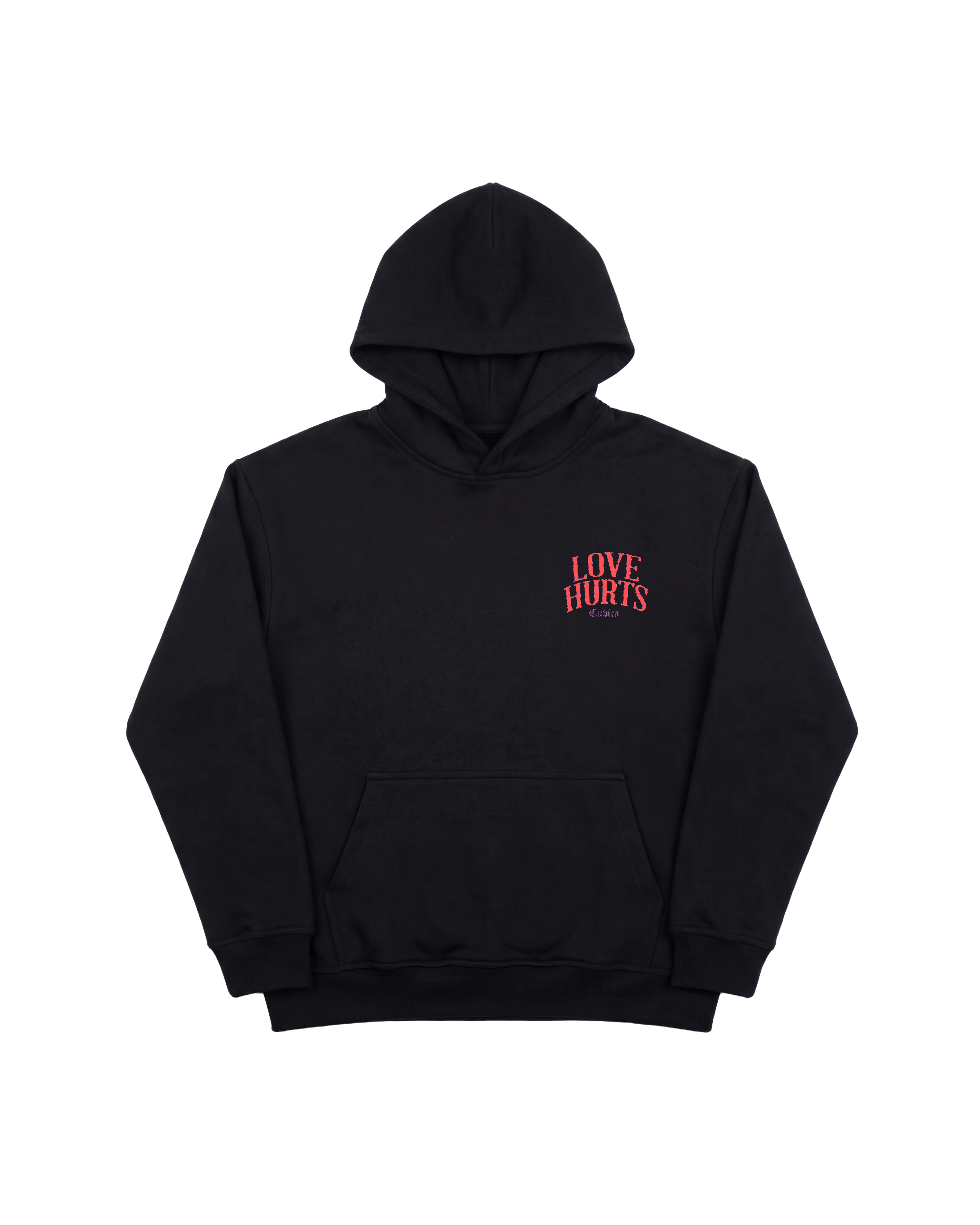 Love Hurts Hoodie 410 Negro Cubica
