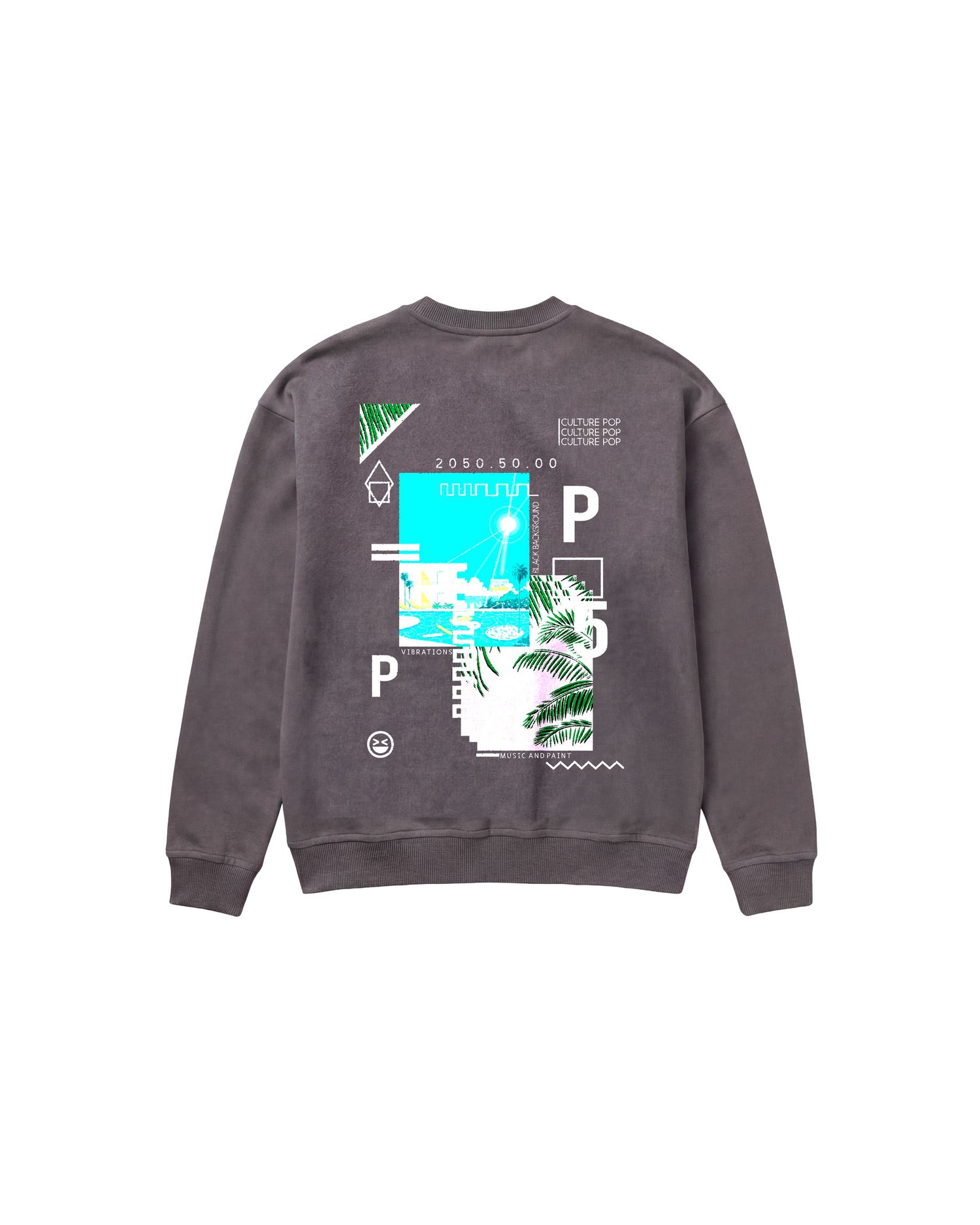 Music Paint Sweatshirt 410 Gris Oscuro Cubica