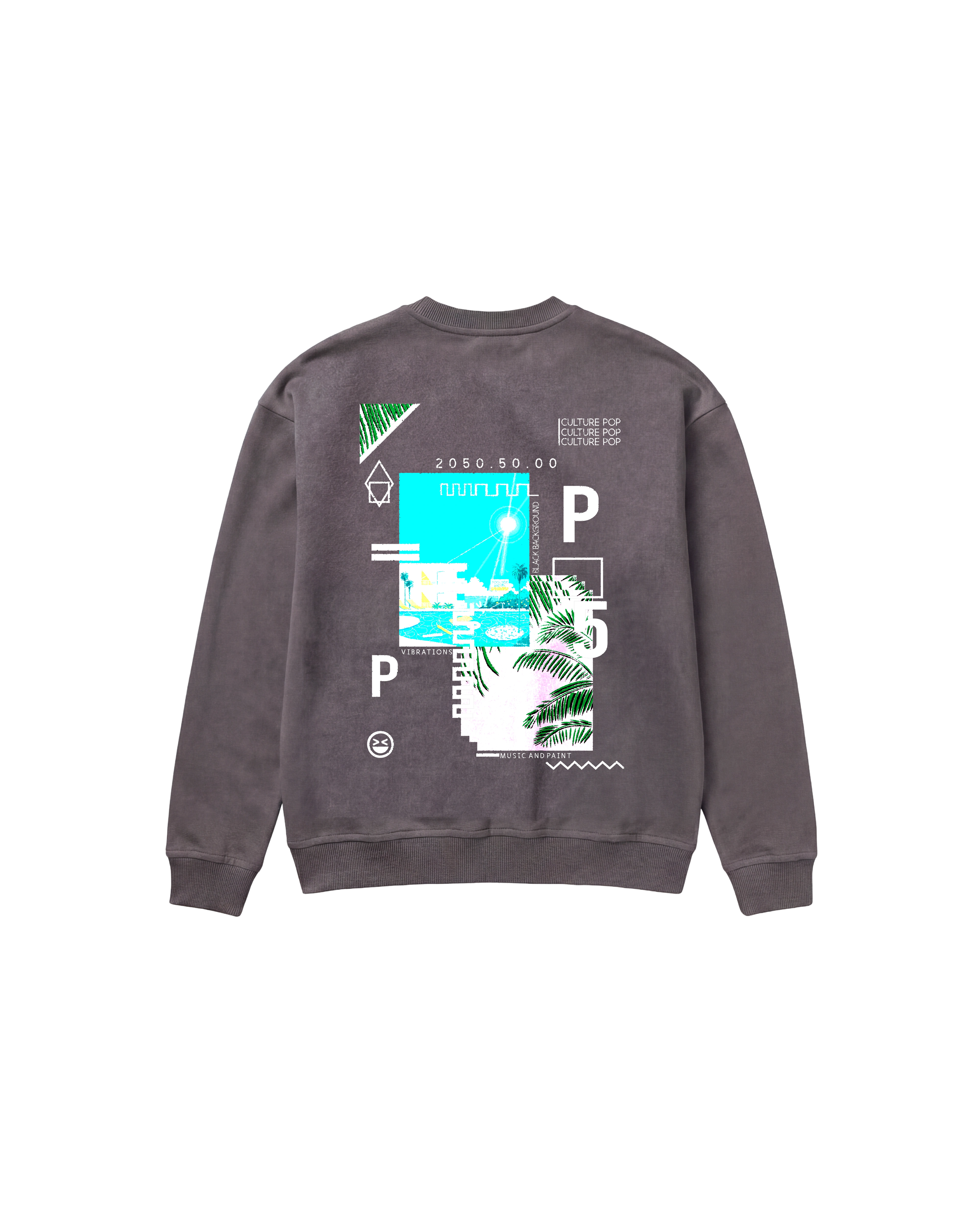 Music Paint Sweatshirt 410 Gris Oscuro Cubica