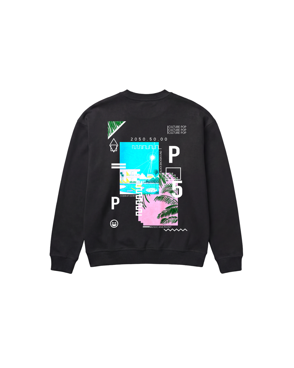 Music Paint Sweatshirt 410 Negro Cubica