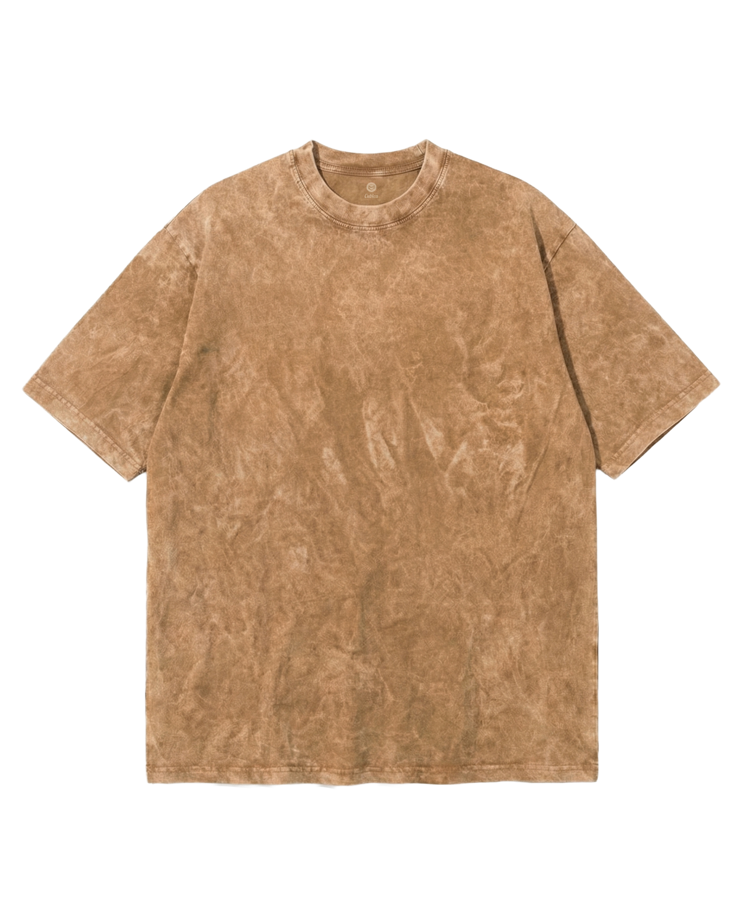 Acid Wash Cubic Beige T-shirt
