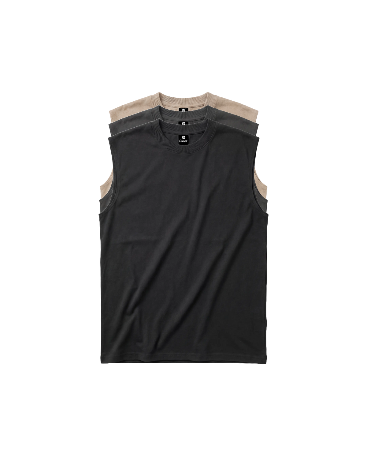 Pack X3 Tank Unicolor Cubica