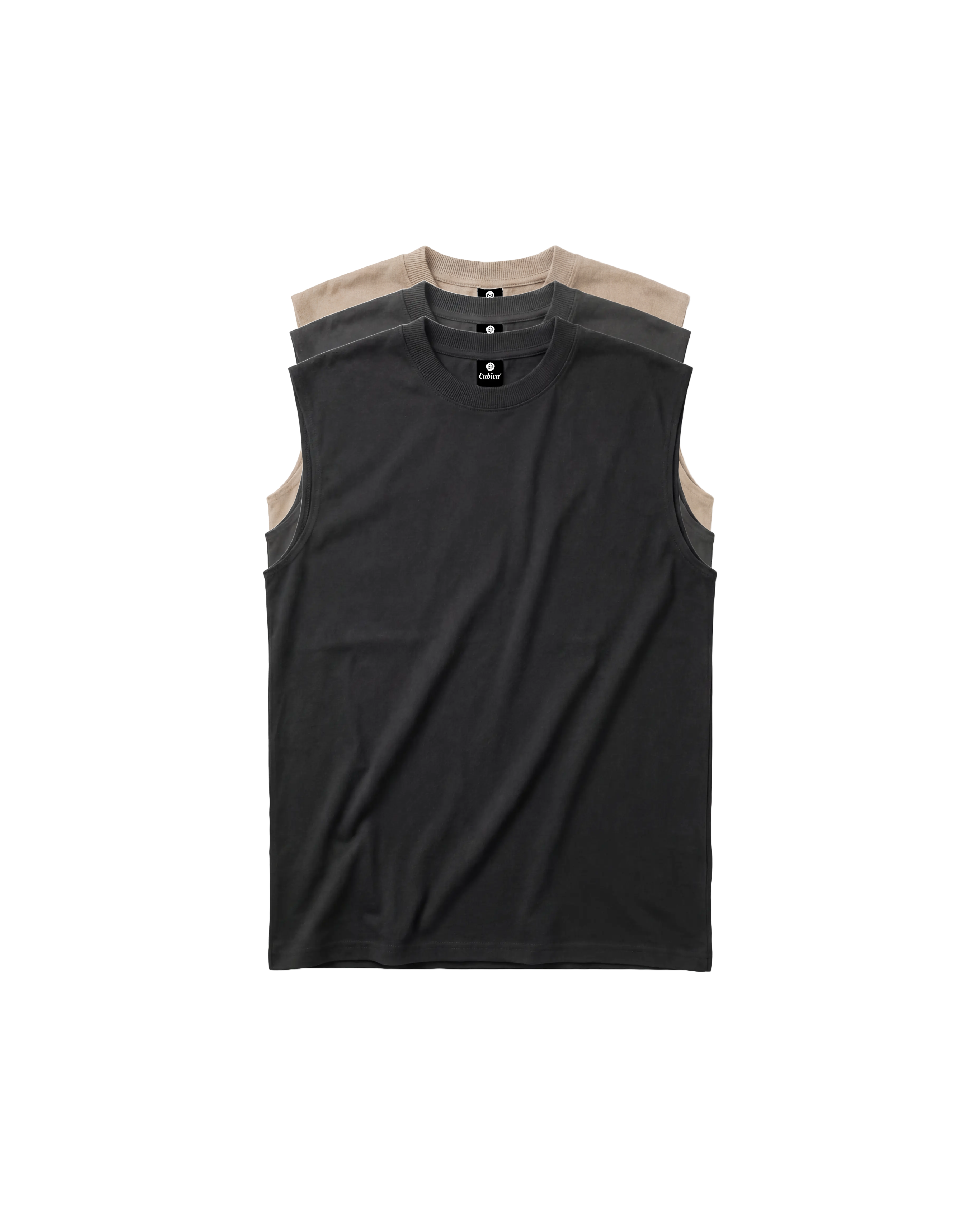 Pack X3 Tank Unicolor Cubica