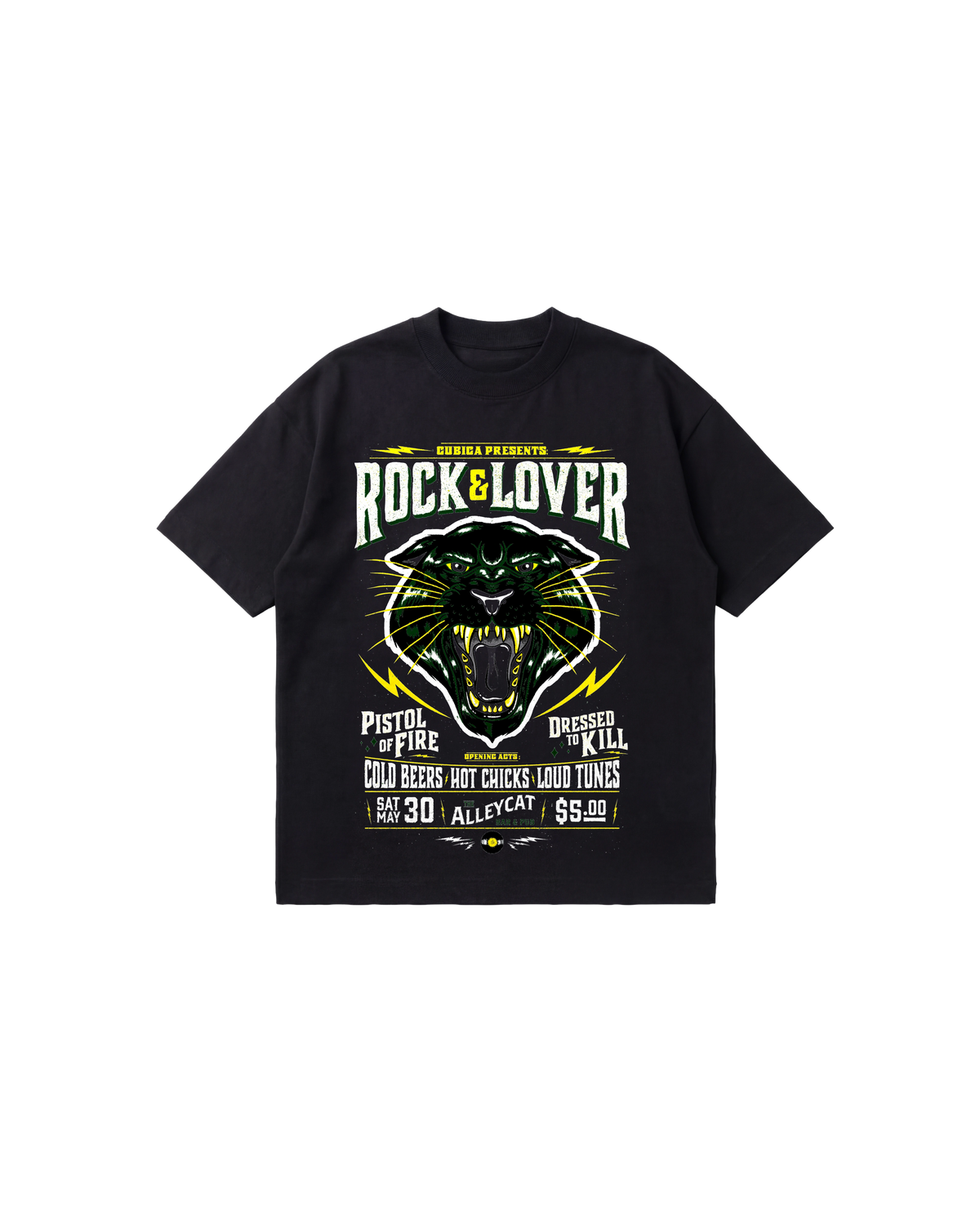 Rock Lover Semi Oversize 250 Negro Cubica