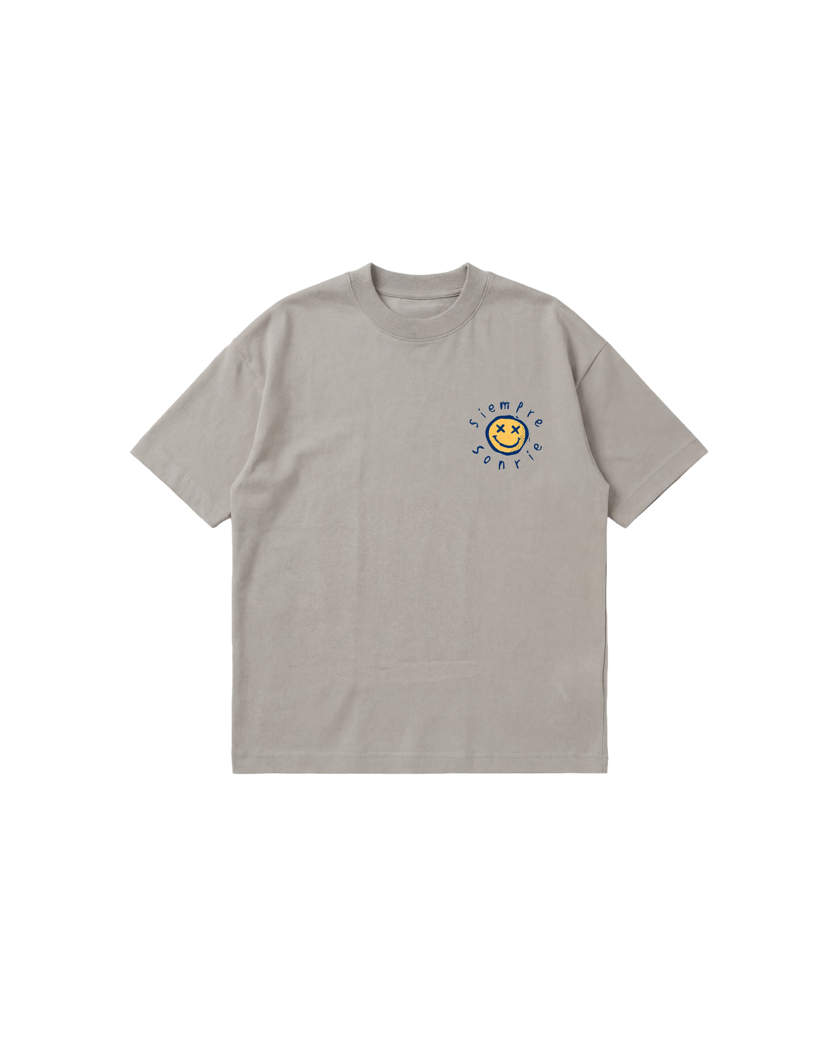 Siempre Sonrie Semi Oversize 250 Gris Cemento Cubica
