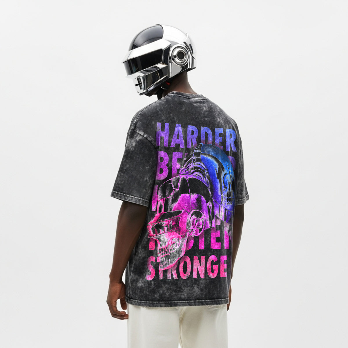Camiseta Cubica Skull Punk (Inspirado en Daft Punk)
