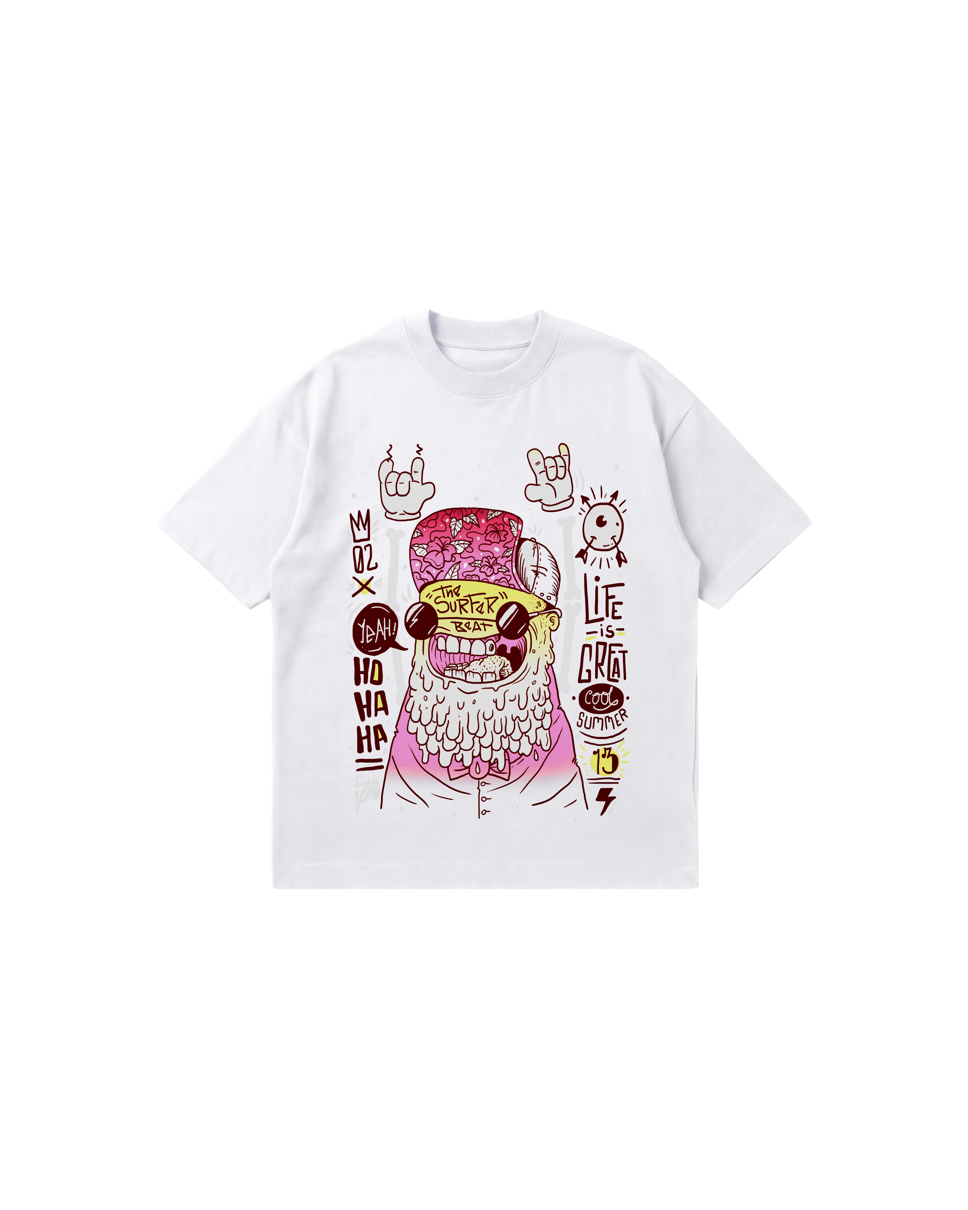 Surfer Beat Semi Oversize 250 Blanco Cubica