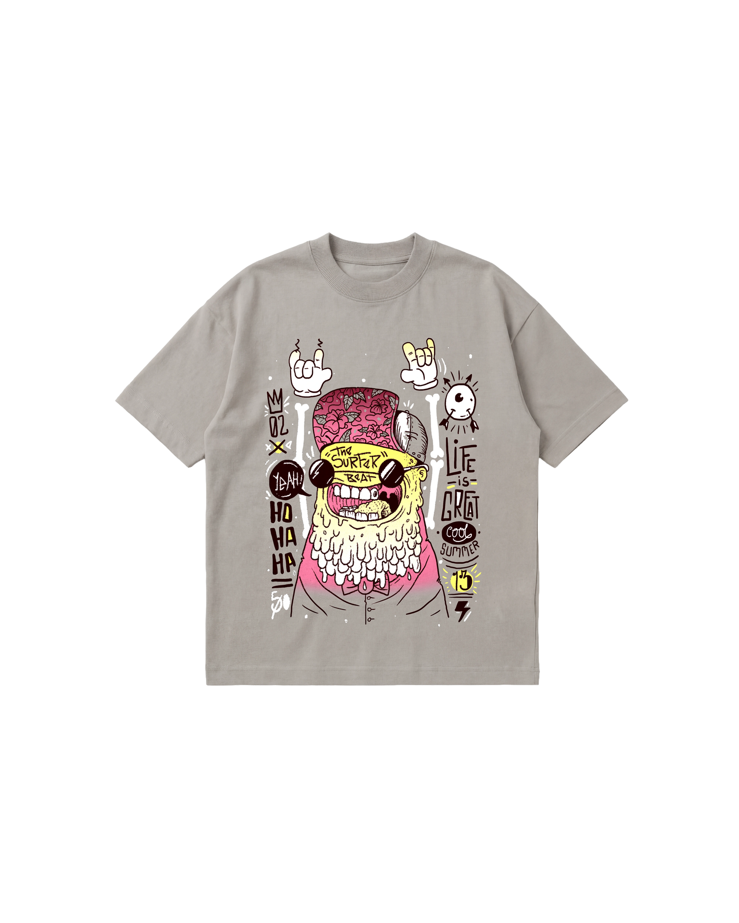 Surfer Beat Semi Oversize 250 Gris Cemento Cubica