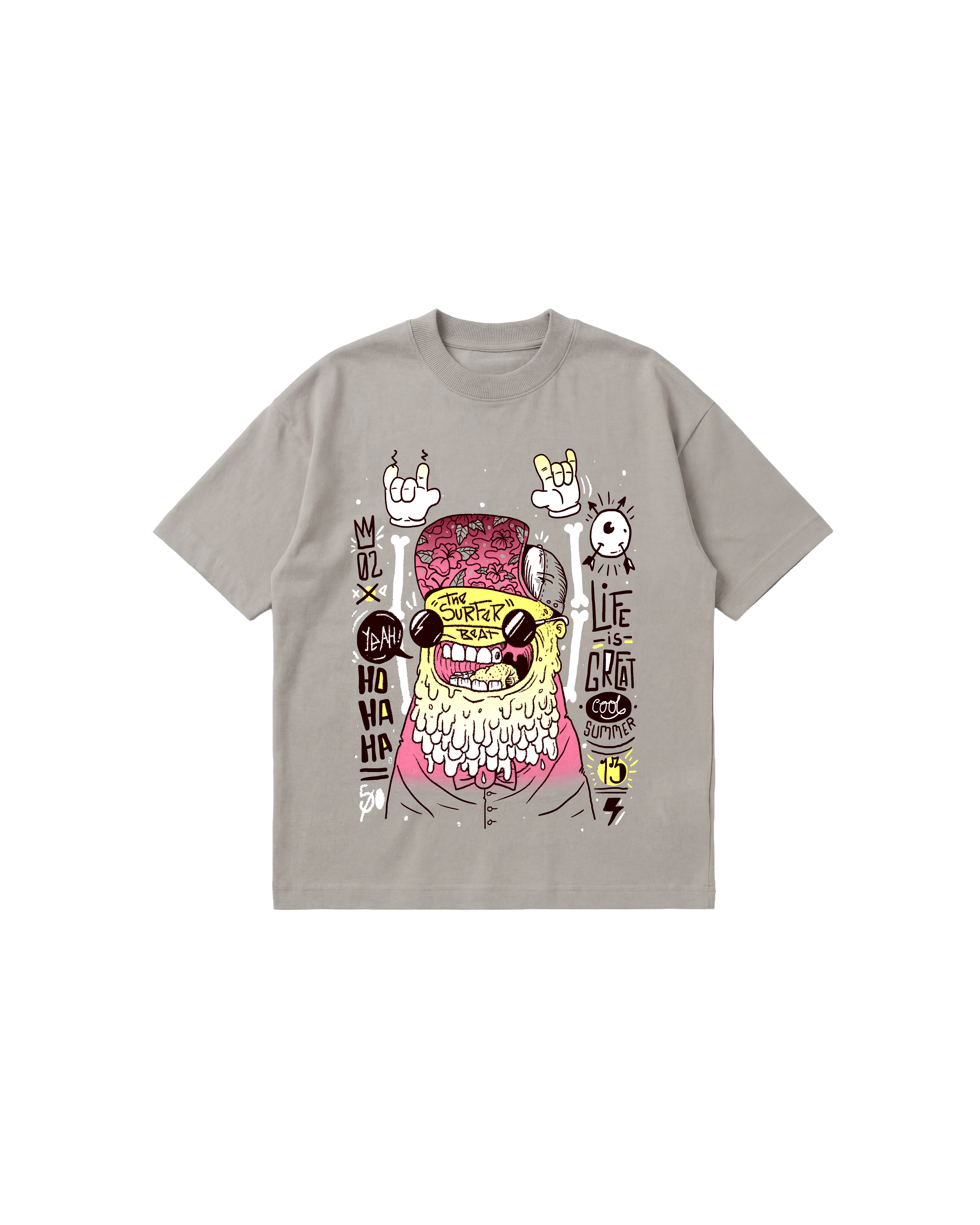 Surfer Beat Semi Oversize 250 Gris Cemento Cubica