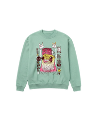 Surfer Beat Sweatshirt 410 Verde Menta Cubica