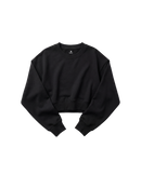Sweatshirt Crop Top Cubica Negro