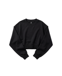 Sweatshirt Crop Top Cubica Negro