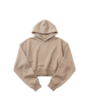 Hoodie Crop Top Cubica Beige