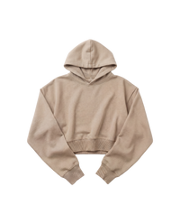 Hoodie Crop Top Cubica Beige