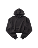 Hoodie Crop Top Cubica Negro