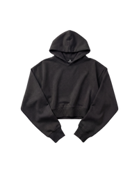 Hoodie Crop Top Cubica Negro