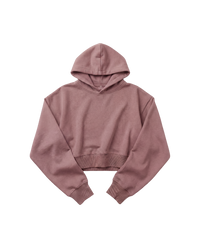 Hoodie Crop Top Cubica Oro Rosa