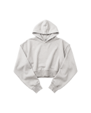 Hoodie Crop Top Cubica Blanco