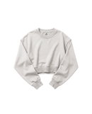 Sweatshirt Crop Top Cubica Blanco
