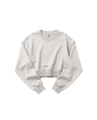 Sweatshirt Crop Top Cubica Blanco