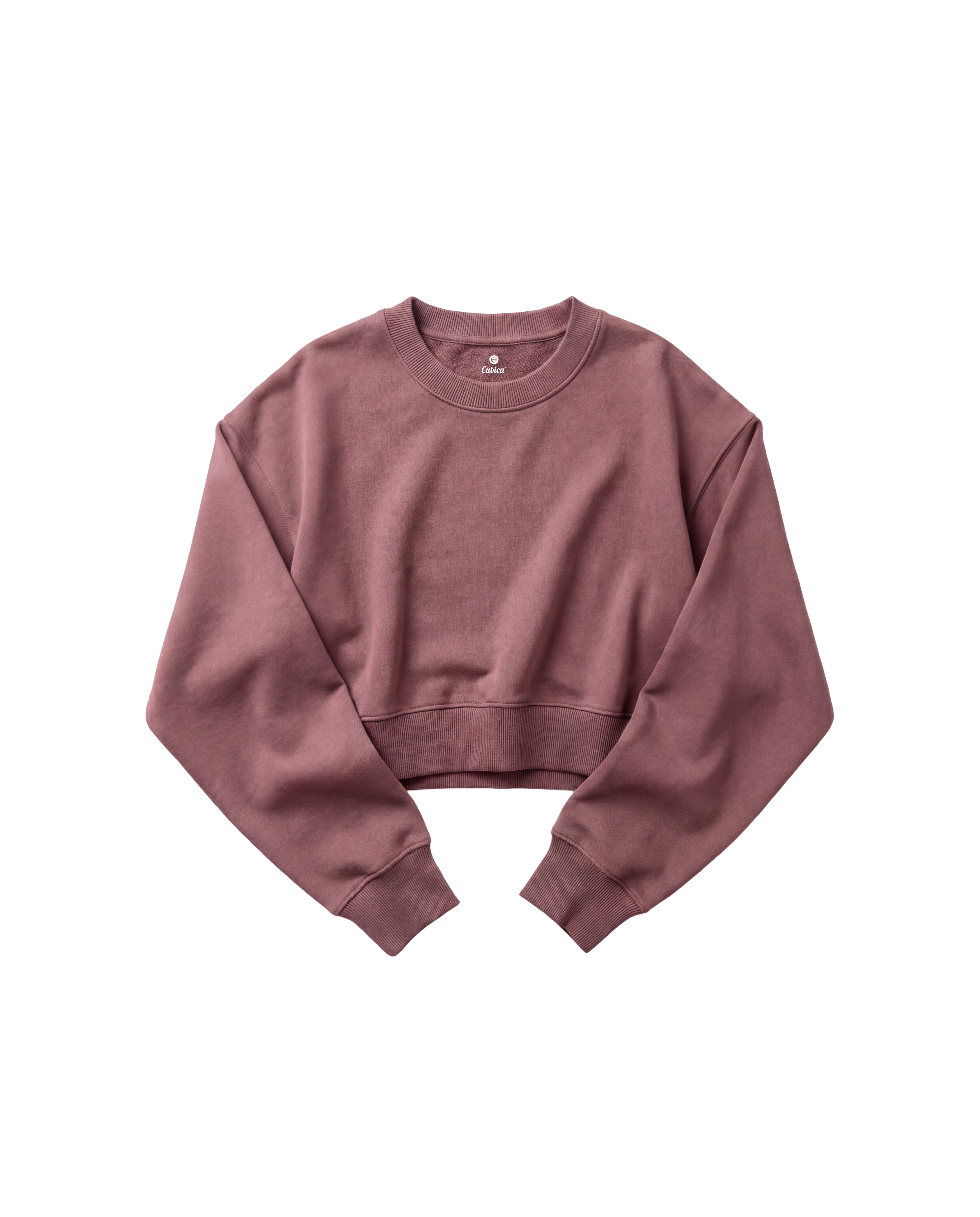 Sweatshirt Crop Top Cubica Oro Rosa