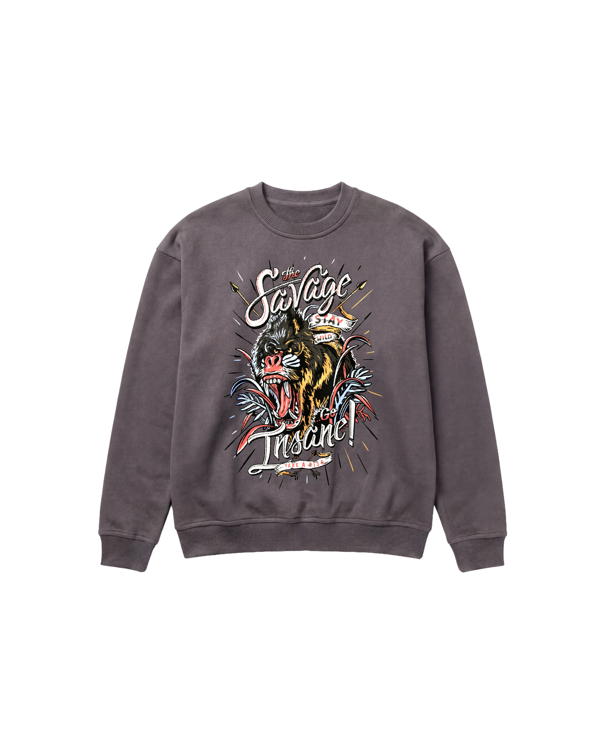 The Savage Sweatshirt 410 Gris Oscuro Cubica