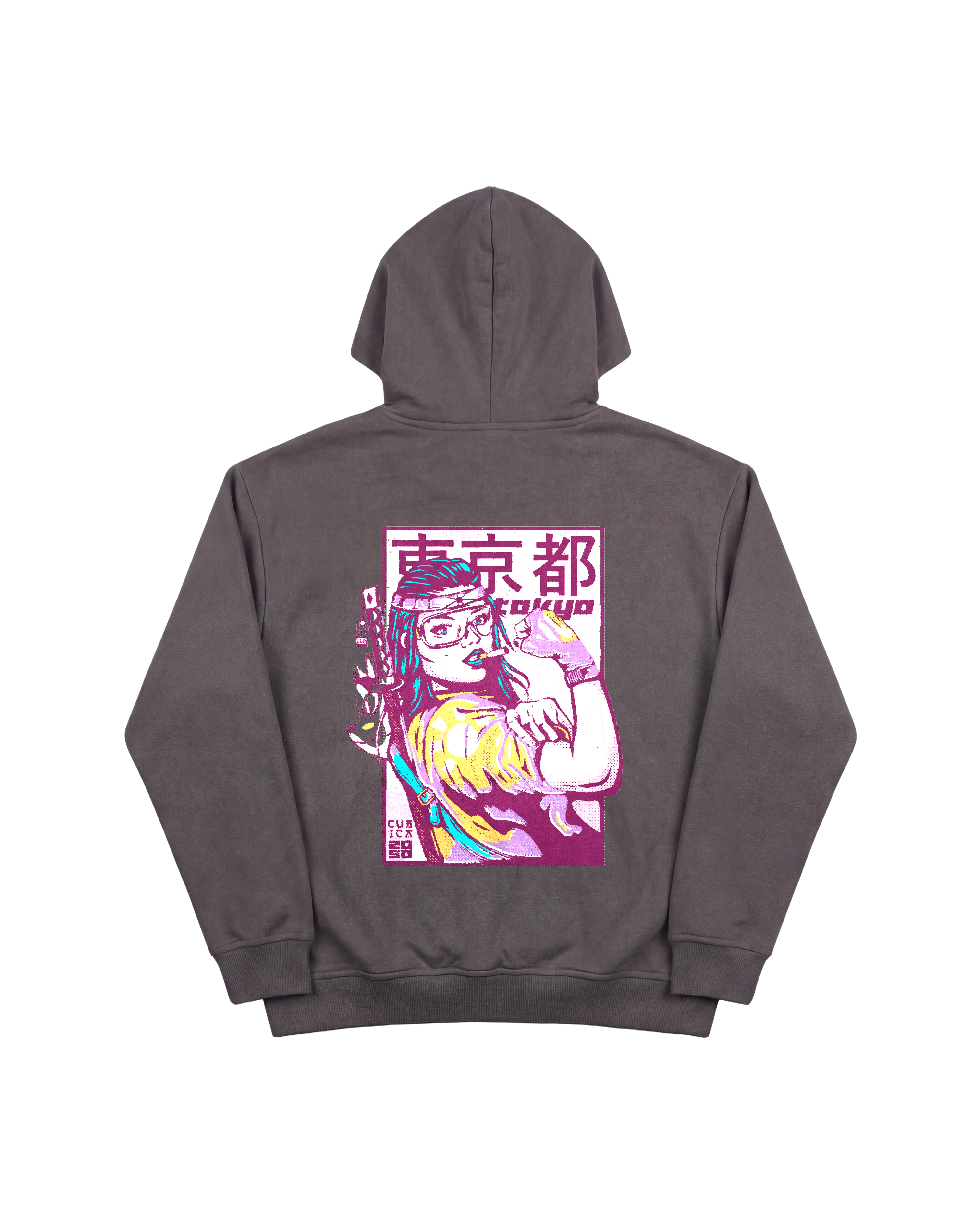 Tokyo 2050 Hoodie 410 Gris Oscuro Cubica