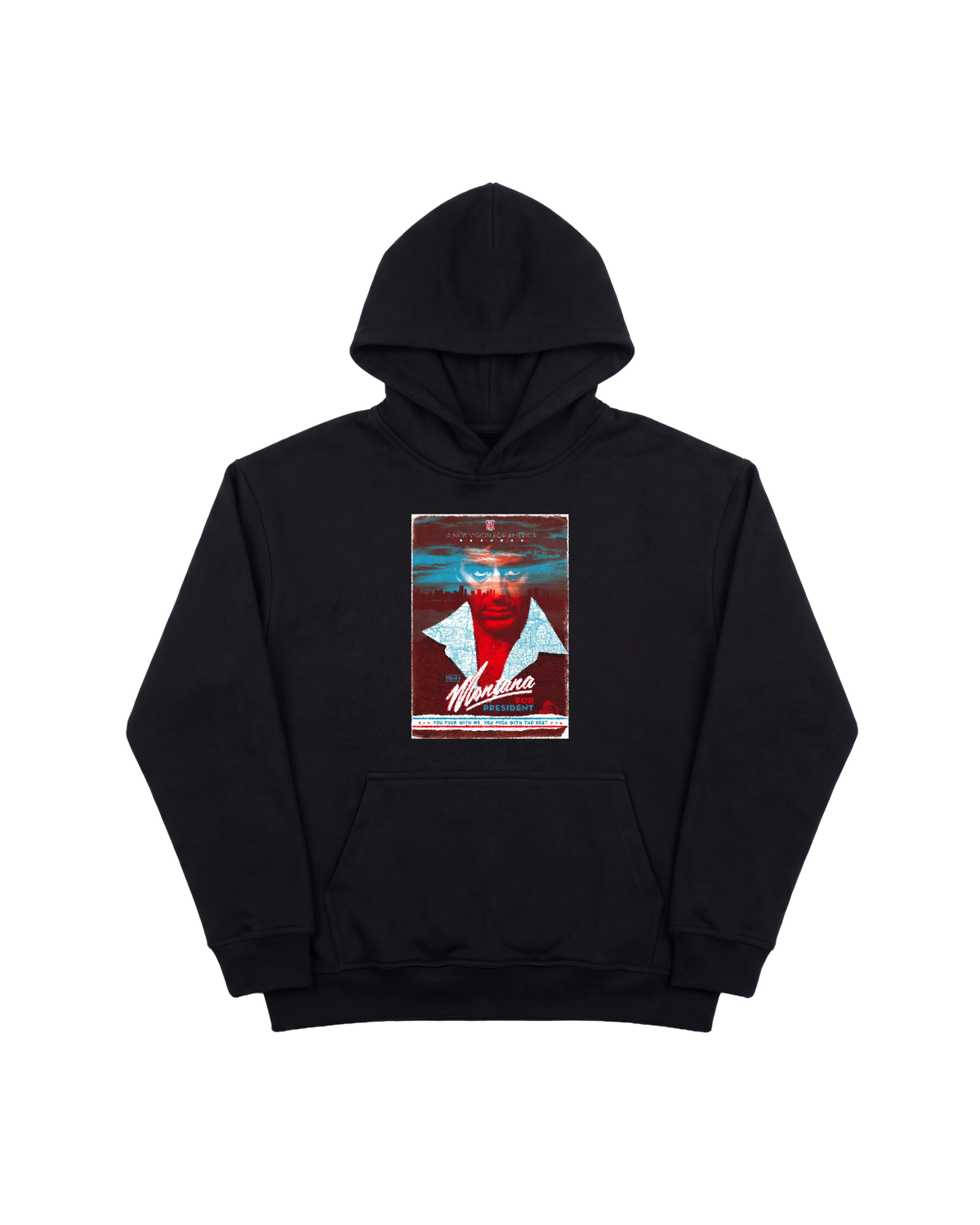 Tony Montana Hoodie 410 Negro Cubica