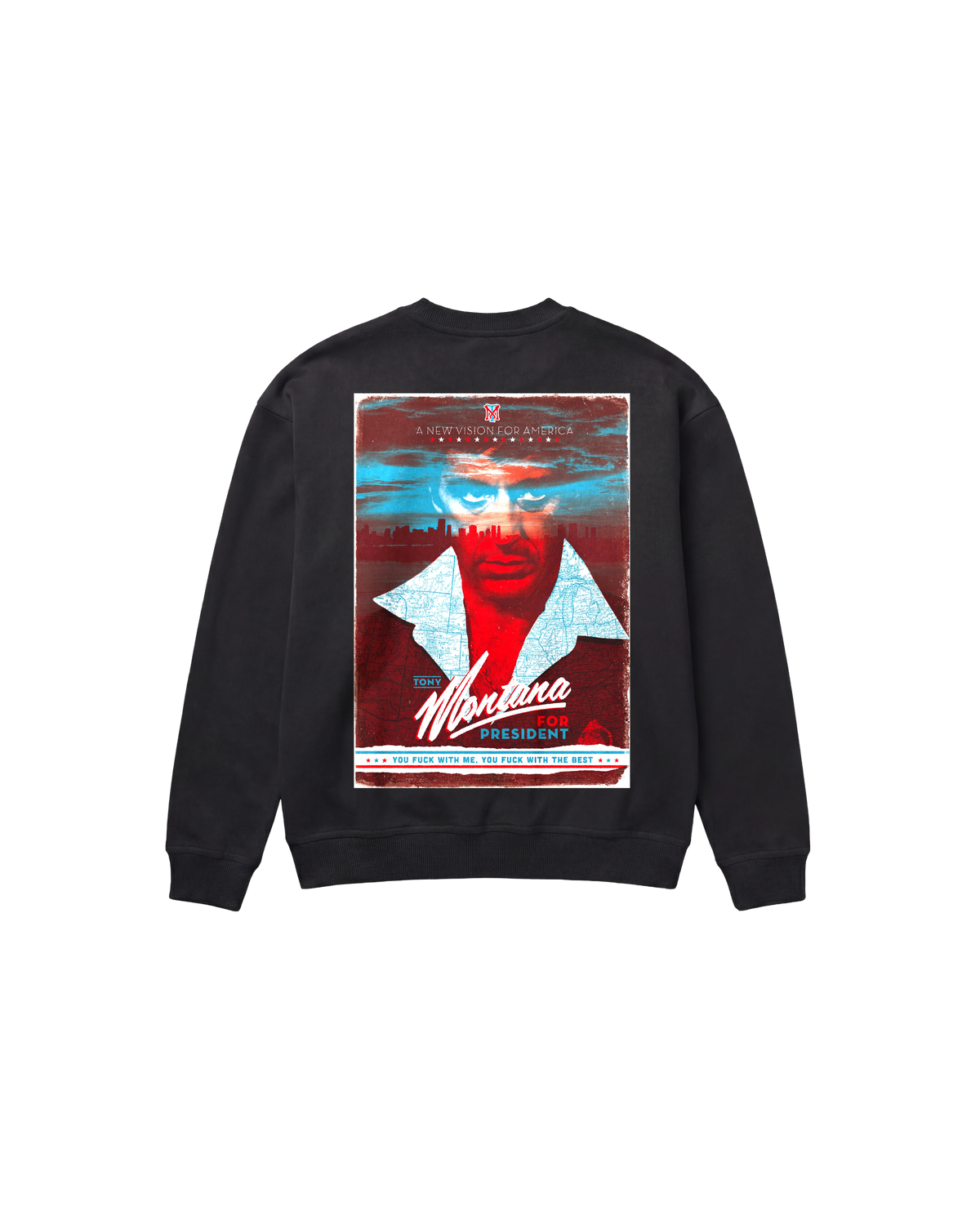 Tony Montana Sweatshirt 410 Negro Cubica