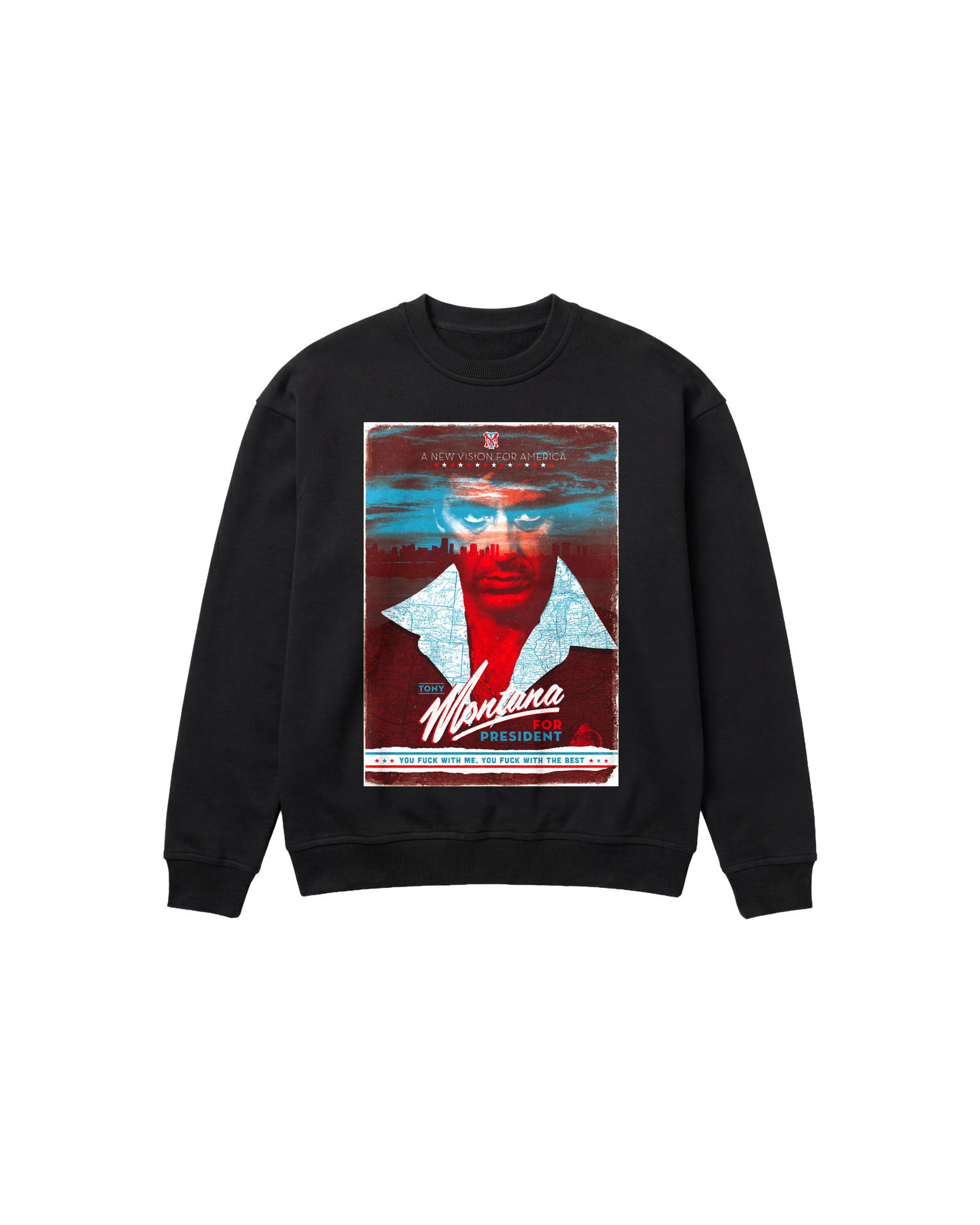 Tony Montana Sweatshirt 410 Negro Cubica