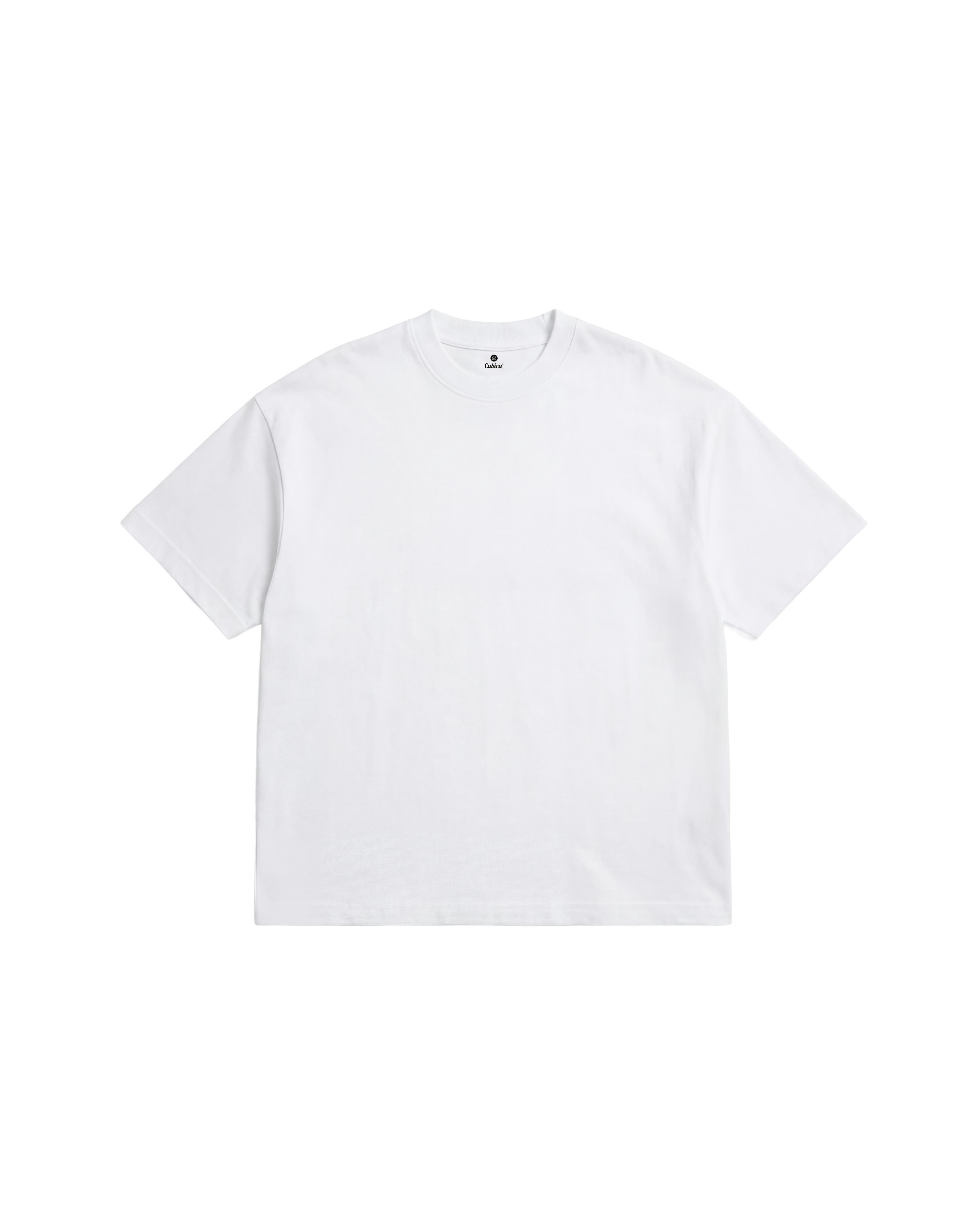 Playera Oversize Cubica Blanco